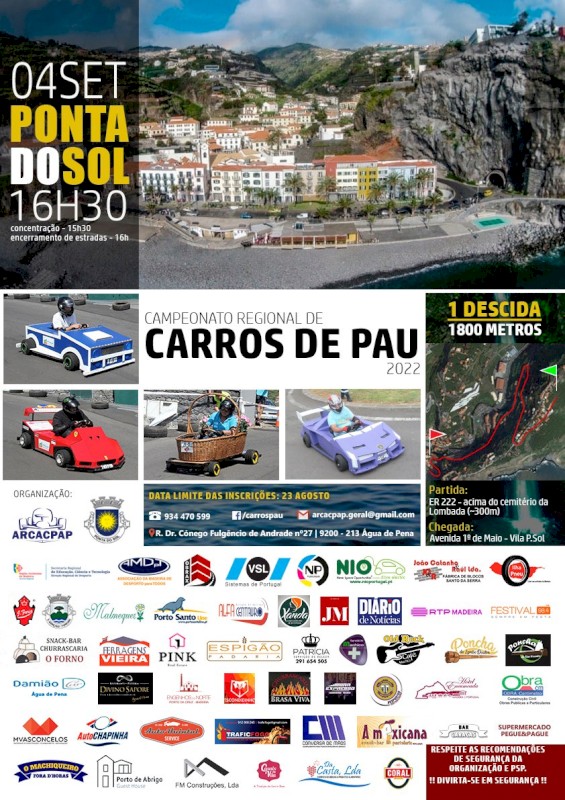 Campeonato Regional de Carros de Pau - encerramento de estradas
