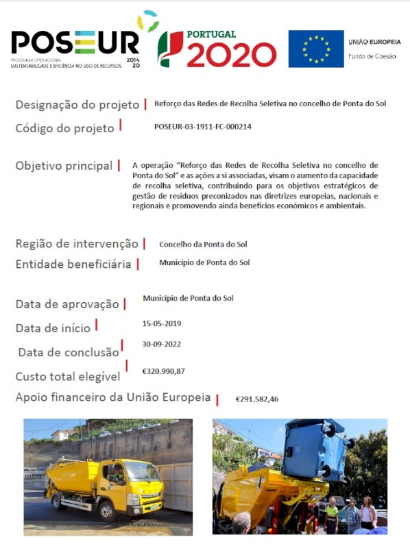 POSEUR | Reforço das Redes de Recolha Seletiva no concelho de Ponta do Sol